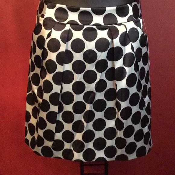NWT BARIII FRONT ROW POLKA DOT SATIN SKIRT SIZE XL - Picture 2 of 5